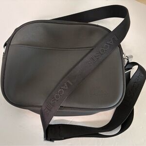 NWOT Lacoste Men's Black Crossbody Messenger Bag - Wide Strap